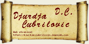 Đurđa Čubrilović vizit kartica